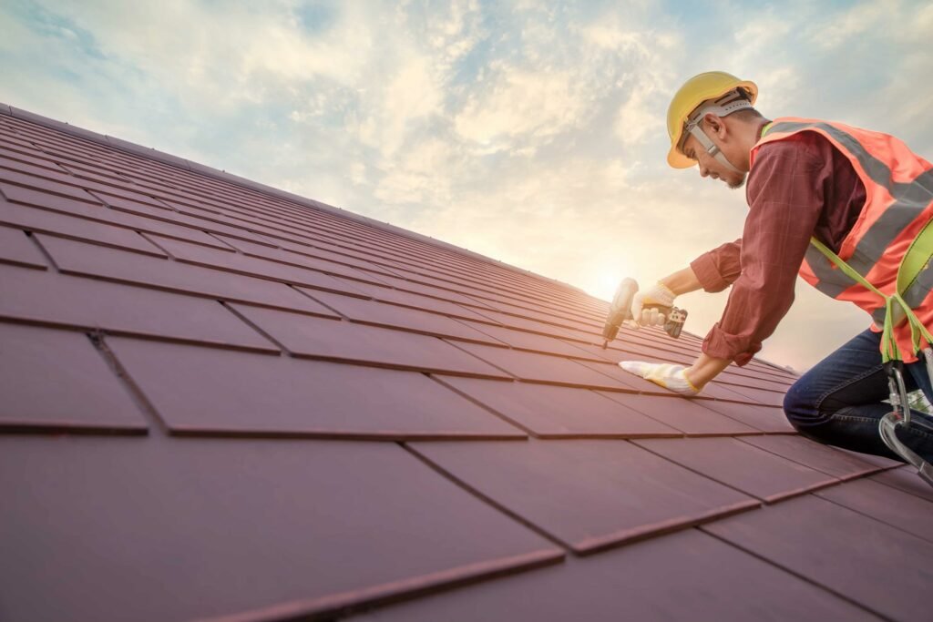 About Fort Worth Roofers contractor installing roof shingles